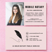 Carte De Visite Agent de signature du notaire mobile Photo Blush P