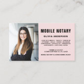Carte De Visite Agent de signature du notaire mobile Photo Blush P (Devant)