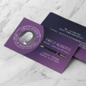 Carte De Visite Agent de signature du notaire Photo moderne violet