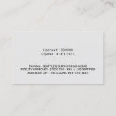 Carte De Visite Agent de signature du notaire Rose moderne Gold Fl (Dos)