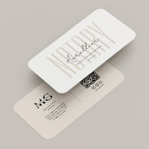 Carte De Visite Agent de signature minimal de notaire public mobil