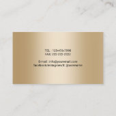 Carte De Visite Agent de signature Noir & Or moderne Photo (Dos)