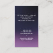 Carte De Visite Agent de signature notaire Plume Monogramme Logo v (Dos)