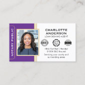 Carte De Visite Agent de signature notariale de style classique ID (Devant)