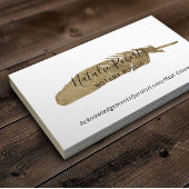 Carte De Visite Agent de signature publique notaire Quill Or minim