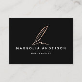 Carte De Visite Agent de signature publique notaire Rose Gold Foil (Devant)