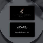 Carte De Visite Agent de signature publique notaire Rose Gold Foil