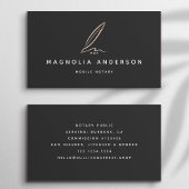 Carte De Visite Agent de signature publique notaire Rose Gold Foil