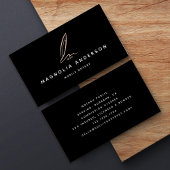 Carte De Visite Agent de signature publique notaire Rose Gold Foil