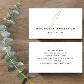 Carte De Visite Agent de signature publique notaire Rose Gold Foil