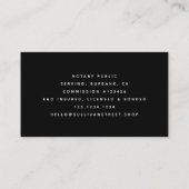 Carte De Visite Agent de signature publique notaire Silver Foil Qu (Dos)