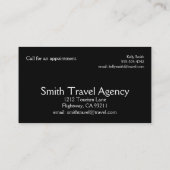 Carte De Visite Agent de voyage (Dos)
