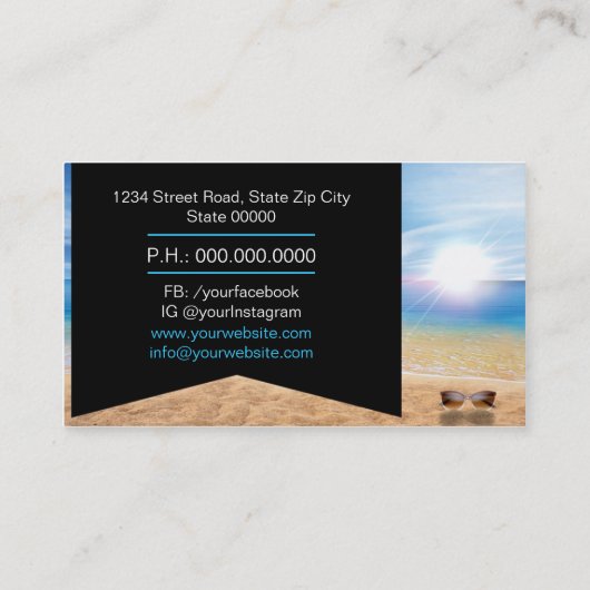 Carte De Visite Agent de voyage (Dos)