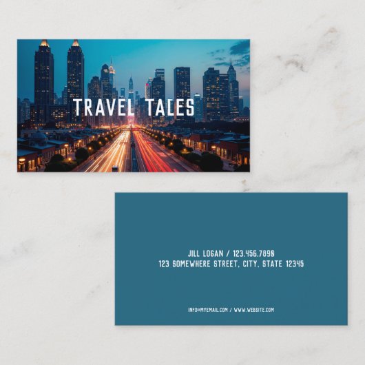 Carte De Visite Agent de voyage (Devant / Derrière)