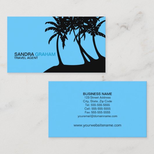 Carte De Visite Agent de voyage (Devant / Derrière)