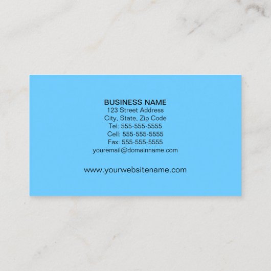 Carte De Visite Agent de voyage (Dos)