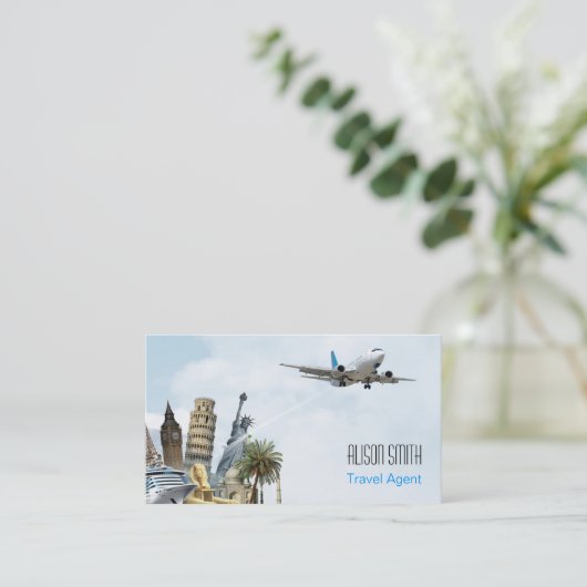 Carte De Visite Agent de voyage (Debout devant)