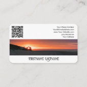 Carte De Visite Agent de voyage coucher soleil océan photos de pla (Dos)