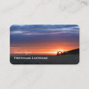 Carte De Visite Agent de voyage de plage maritime vibre
