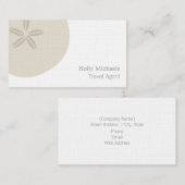 Carte De Visite Agent de voyage - dollar de sable (Devant / Derrière)