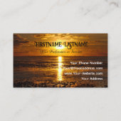 Carte De Visite Agent de voyage dramatique ciel océan soleil de pl (Dos)