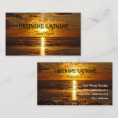 Carte De Visite Agent de voyage dramatique ciel océan soleil de pl (Devant / Derrière)