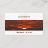 Carte De Visite Agent de voyage dramatique ciel océan soleil de pl (Dos)