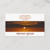 Carte De Visite Agent de voyage dramatique ciel océan soleil de pl (Dos)