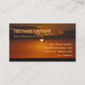 Carte De Visite Agent de voyage dramatique ciel océan soleil de pl (Dos)