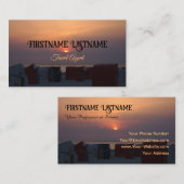 Carte De Visite Agent de voyage dramatique ciel océan soleil de pl (Devant / Derrière)