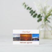 Carte De Visite Agent de voyage dramatique ciel océan soleil de pl (Debout devant)