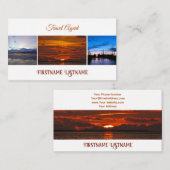 Carte De Visite Agent de voyage dramatique ciel océan soleil de pl (Devant / Derrière)