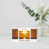 Carte De Visite Agent de voyage dramatique ciel océan soleil de pl (Debout devant)