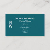 Carte De Visite Agent de voyage du logo Dark Turquoise Mountain (Dos)