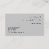 Carte De Visite Agent de voyage gris contemporain (Dos)