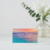 Carte De Visite Agent de voyage Iconic Beach Scene Consultant (Debout devant)