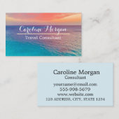 Carte De Visite Agent de voyage Iconic Beach Scene Consultant (Devant / Derrière)