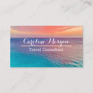 Carte De Visite Agent de voyage Iconic Beach Scene Consultant