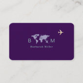 Carte De Visite Agent de voyage international Purple (Devant)