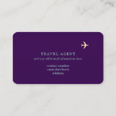 Carte De Visite Agent de voyage international Purple (Dos)