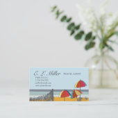 Carte De Visite Agent de voyage nautique d'océan de Palm Beach (Debout devant)