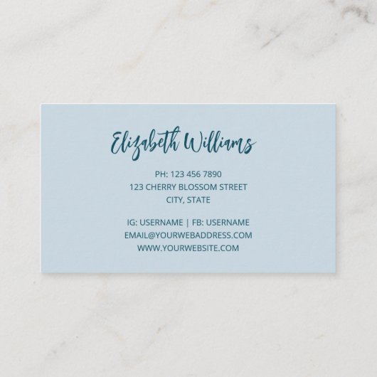 Carte De Visite Agent de voyage Ocean (Dos)