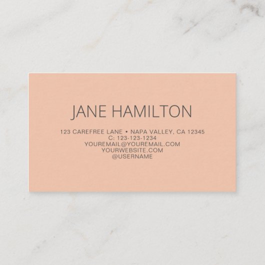 Carte De Visite Agent de voyage Ocean Beach (Dos)