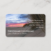 Carte De Visite Agent de voyage océanique sur la plage de dune de  (Dos)