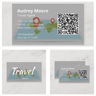 Carte De Visite Agent de voyage personnalisable
