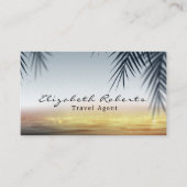 Carte De Visite Agent de voyage pittoresque Tropical Beach (Devant)