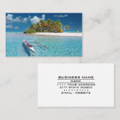 Carte De Visite Agent de voyage Planification de vacances Tropical (Devant / Derrière)