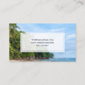 Carte De Visite Agent de voyage professionnel Tropical Beach (Dos)