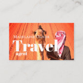 Carte De Visite Agent de voyage QR Code Desert Scène White Busines (Devant)