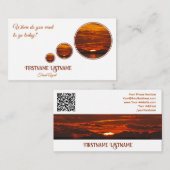 Carte De Visite Agent de voyage rêve ciel océan soleil couché de s (Devant / Derrière)